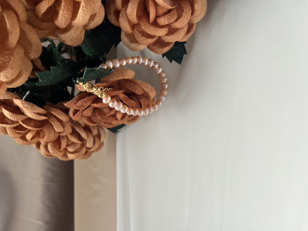5A++ Peach Pearl Bracelet