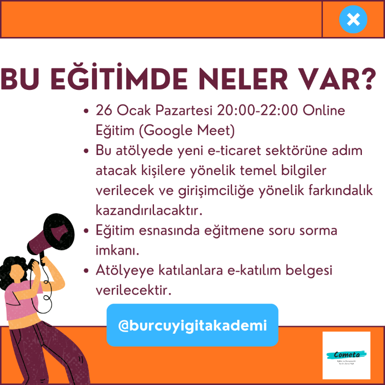 Yeni Başlayanlar İçin E-Ticaret Girişimciliği Atölyesi