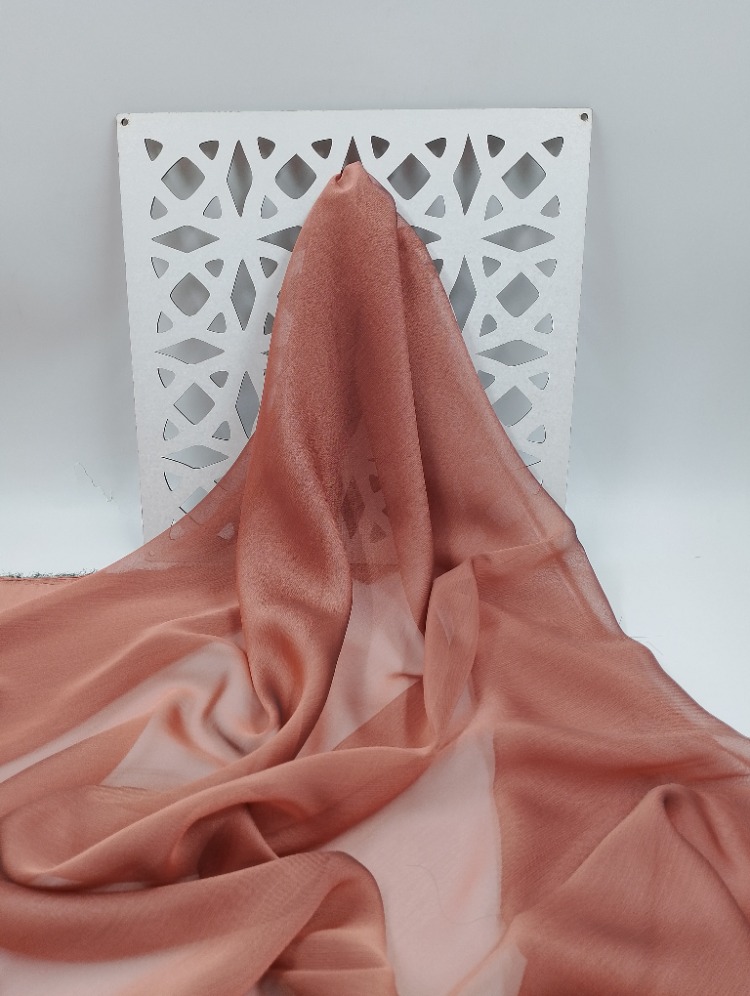 JANJAN ŞİFON KUMAŞ (TABA-BAKIR-KİREMİT TONLARI)