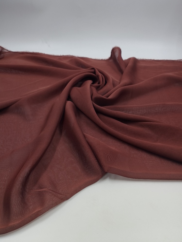 JANJAN ŞİFON KUMAŞ (TABA-BAKIR-KİREMİT TONLARI)