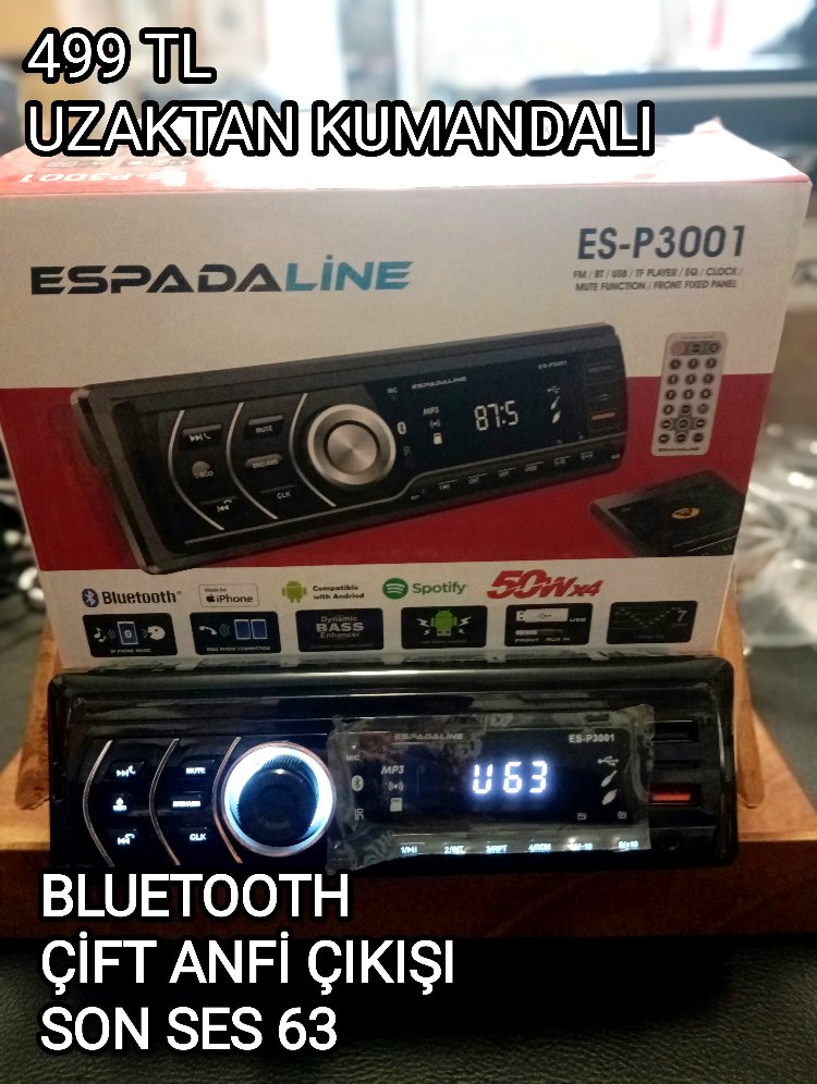 ÇİFT USB BLUETOOTH TEYP 