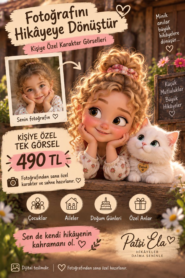 Kişiye Özel Karakter Görseli | Fotoğraftan Çizgi Film Tasarımı