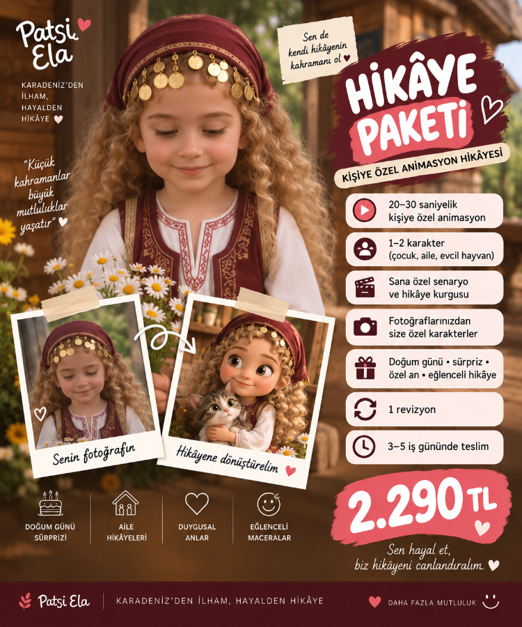 Kişiye Özel Animasyon Hikâyesi | Fotoğraftan Çizgi Film | Çocuk & Aile Hediyesi