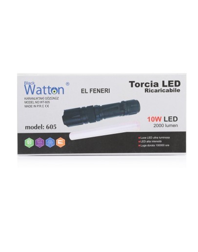 10 w 2000 lümen 4 renk el feneri 