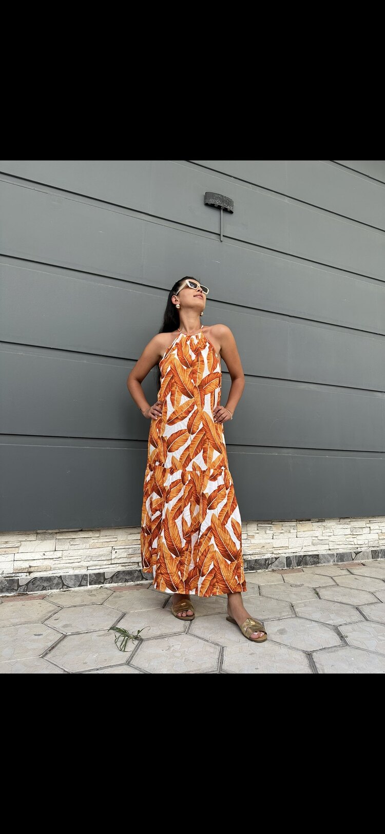Halter yaka elbise