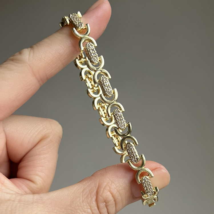 Gold Taşlı Bileklik