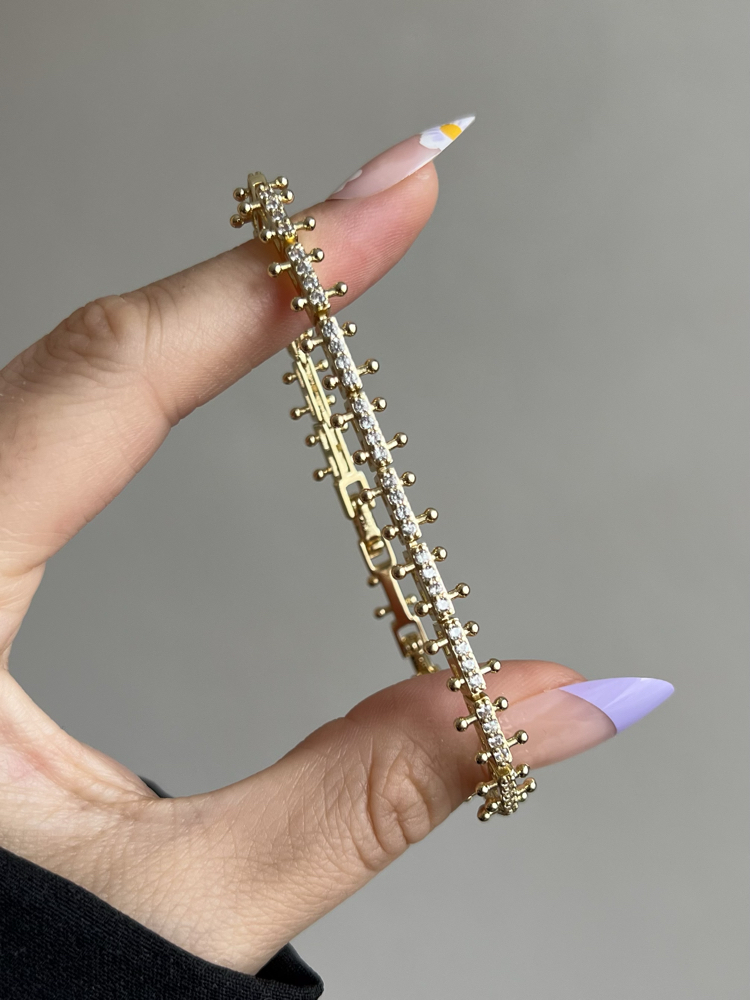 Gold Taşlı Bileklik