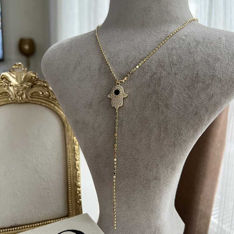 Gold Fatma Ana Eli Kolye