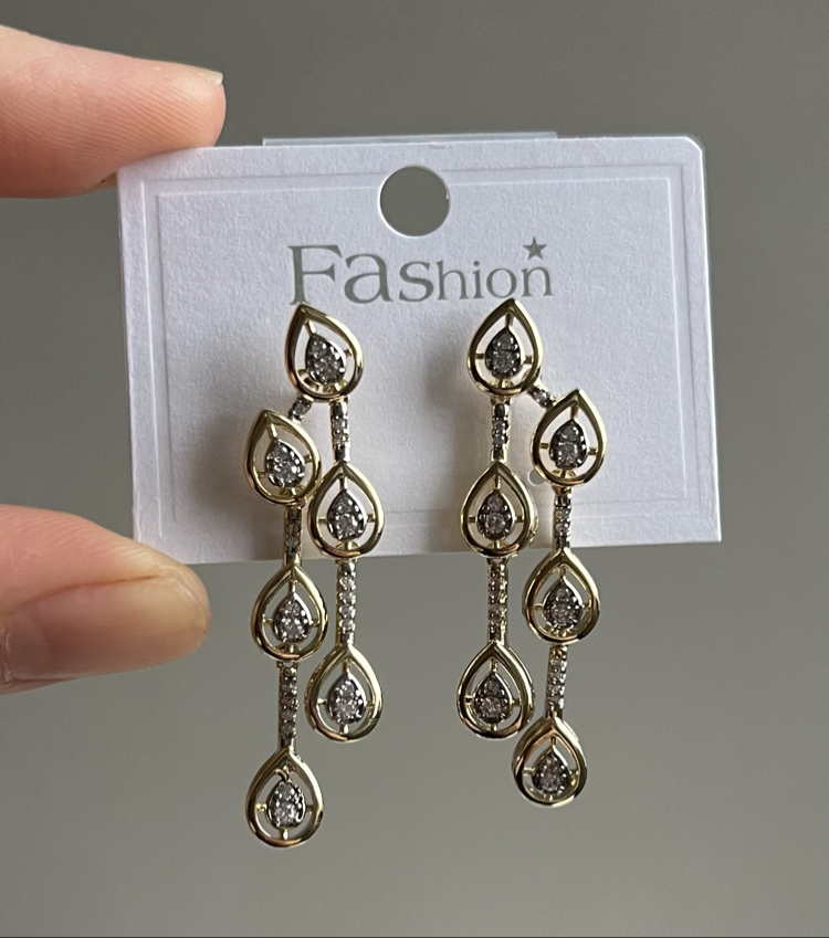 Gold Damla Model Küpe