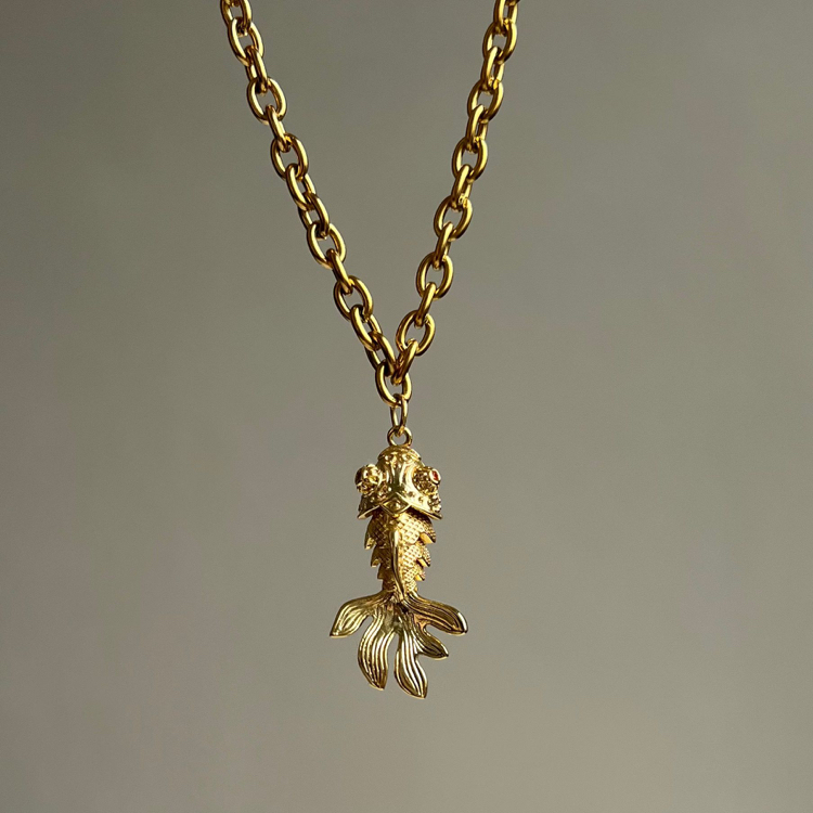 Gold Balık Kolye