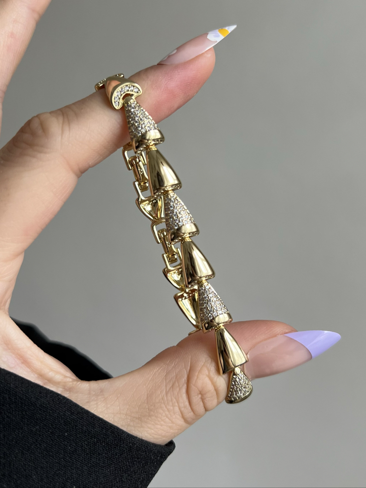 Xuping Gold Piramit Taşlı Bileklik
