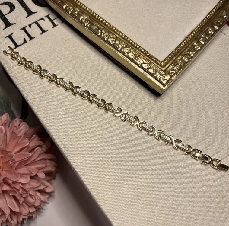 Gold Taşlı Bileklik