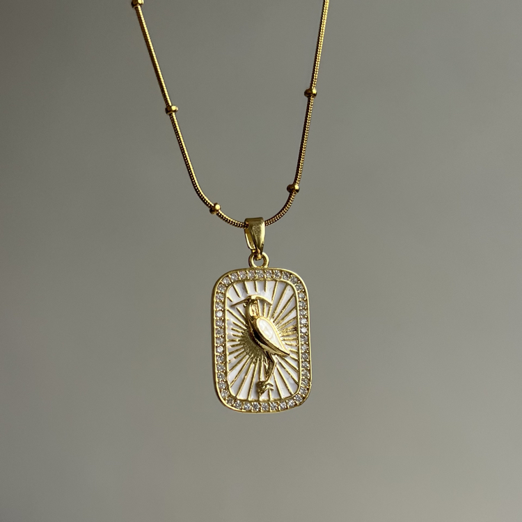 Gold Taşlı Kolye