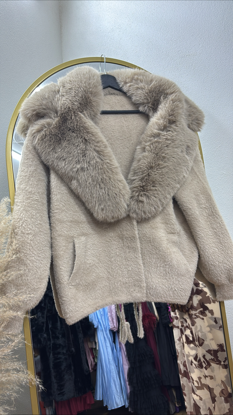 Angora kürklü hırka