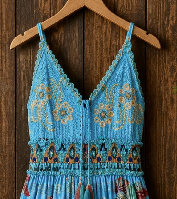 İthal tasarım handmade elbise