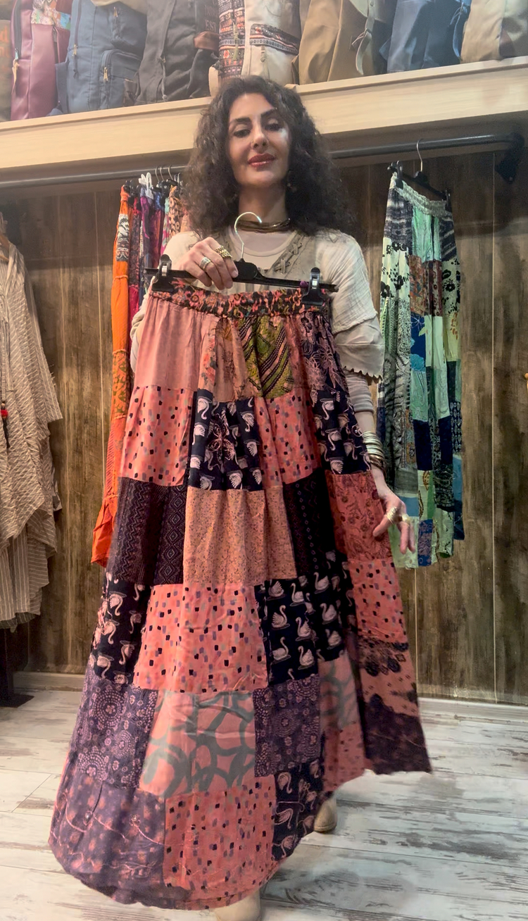 Otantik patchwork etek