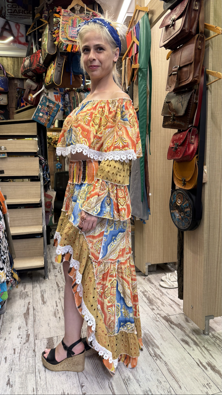 İthal tasarım handmade elbise