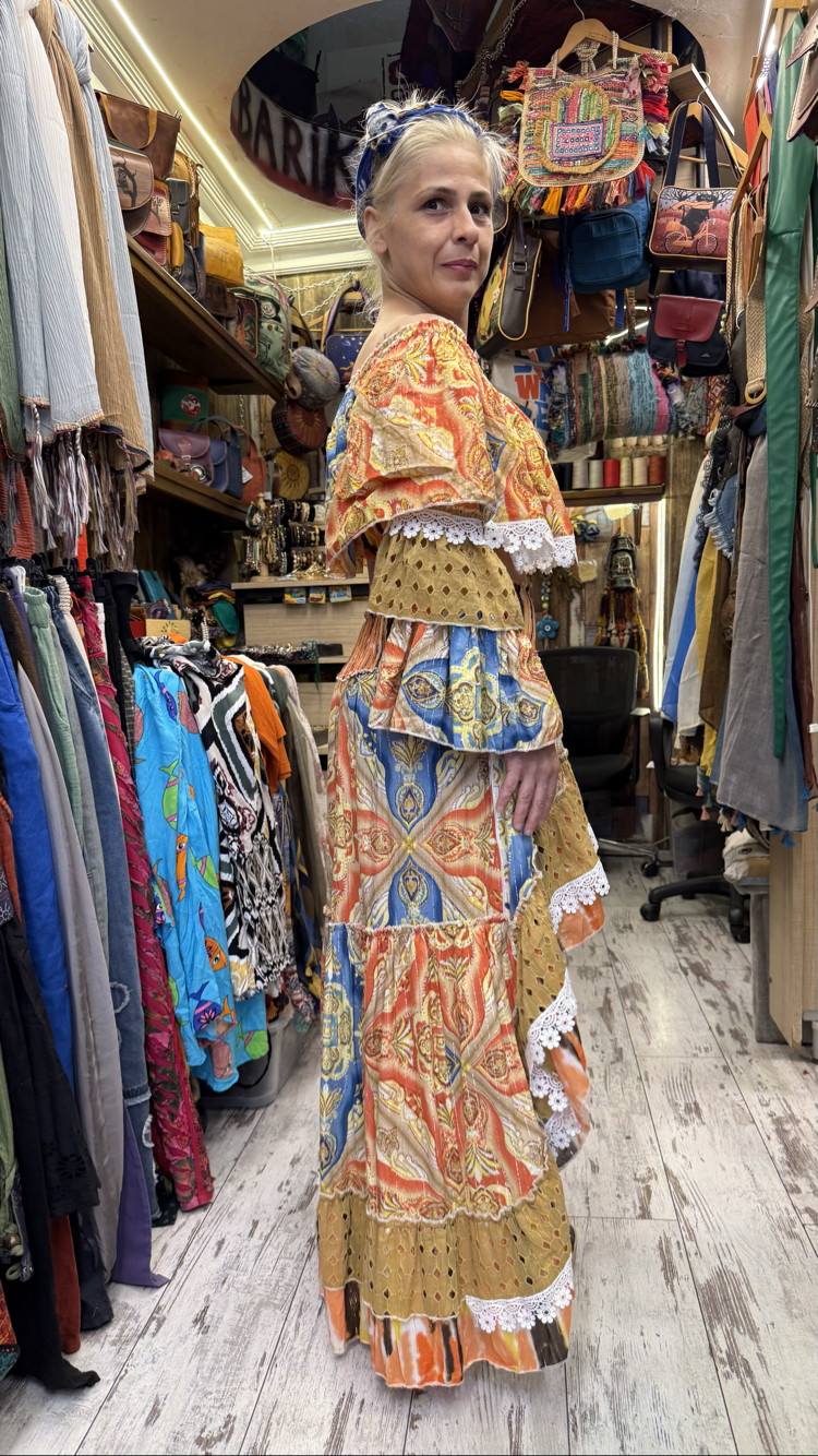 İthal tasarım handmade elbise