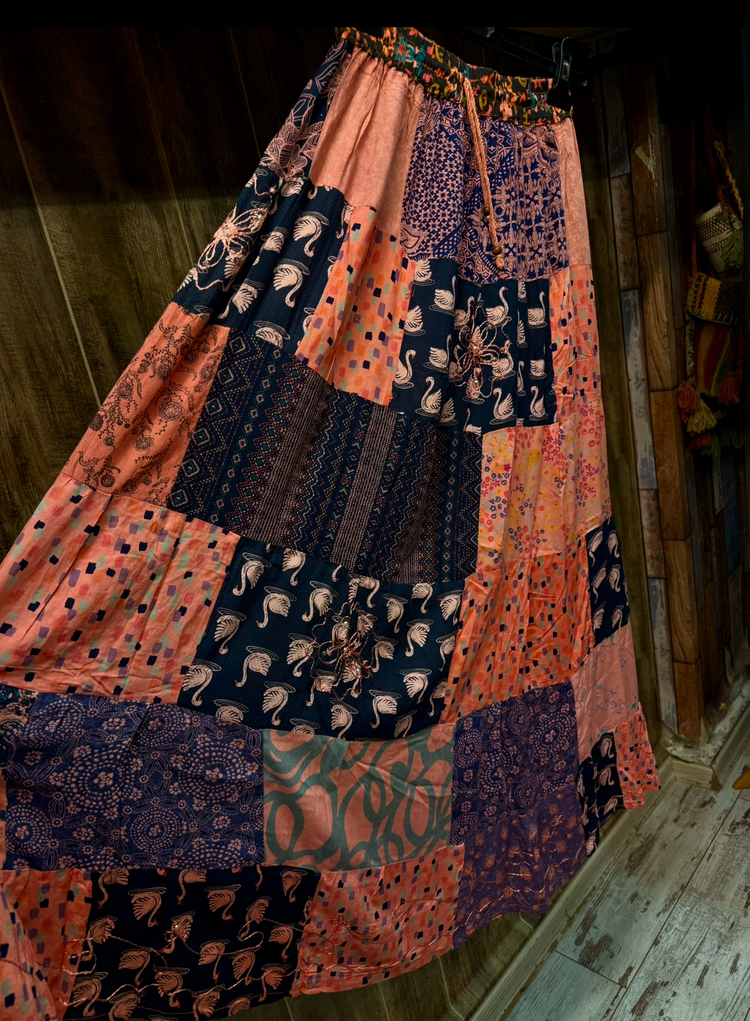 Otantik patchwork etek