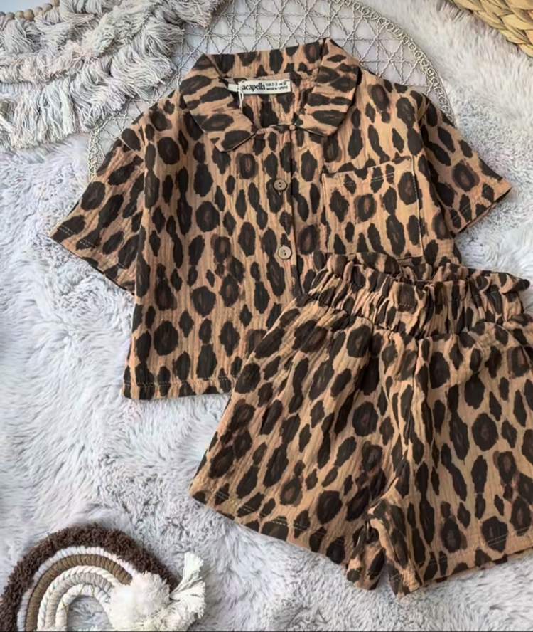 Leopar müslin takım