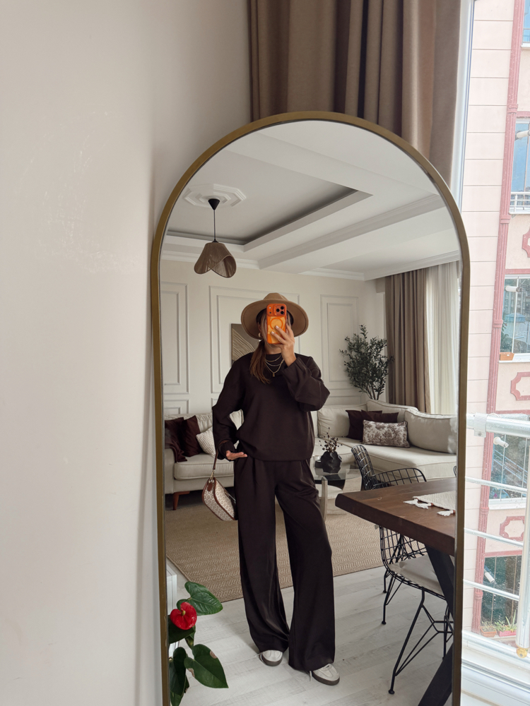 Crep kumaş palazzolu takım