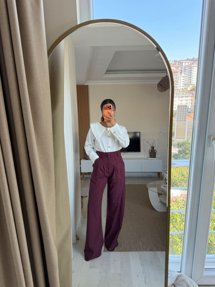 Bebe yaka premıum poplin gömlek