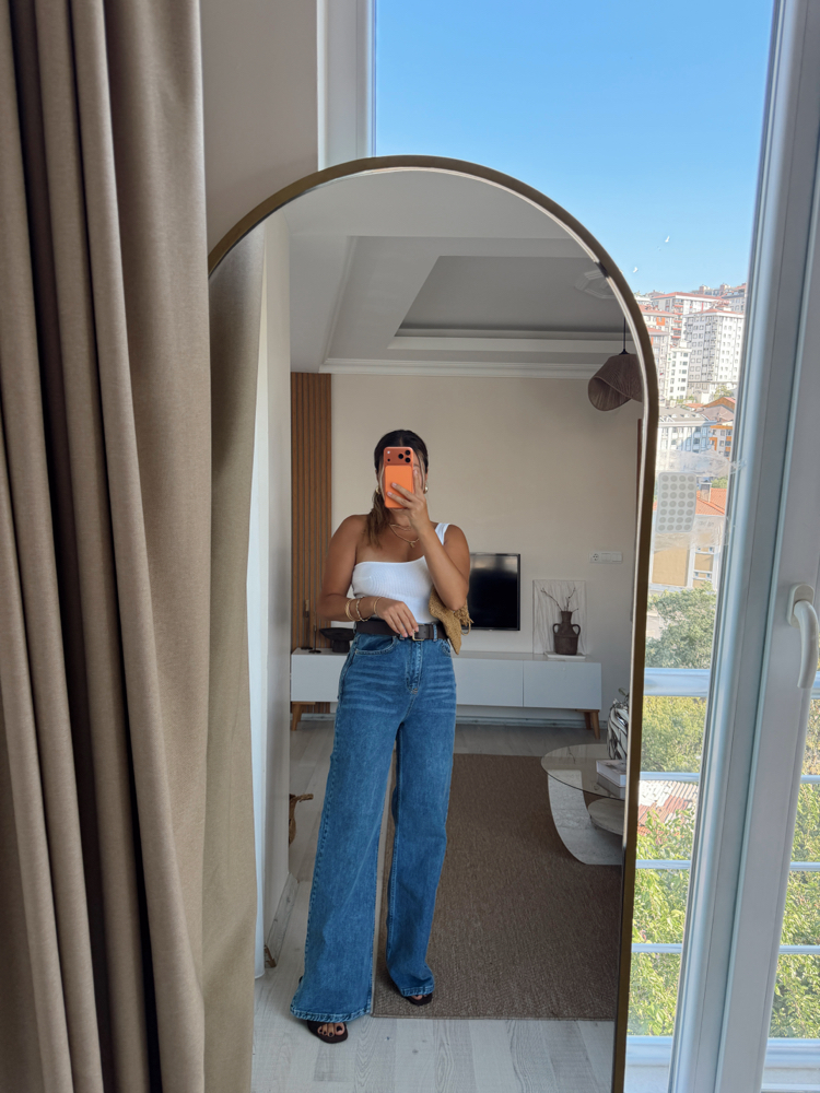 Yıkamalı taşlamalı jean