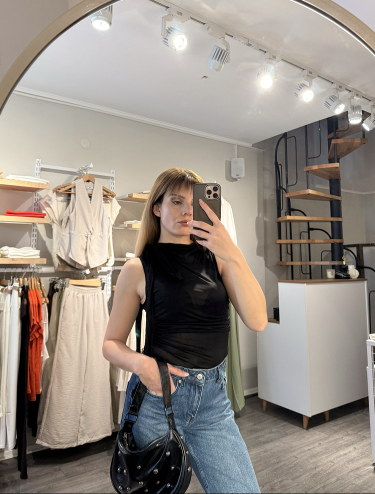 Omuz Detaylı Transparan Body