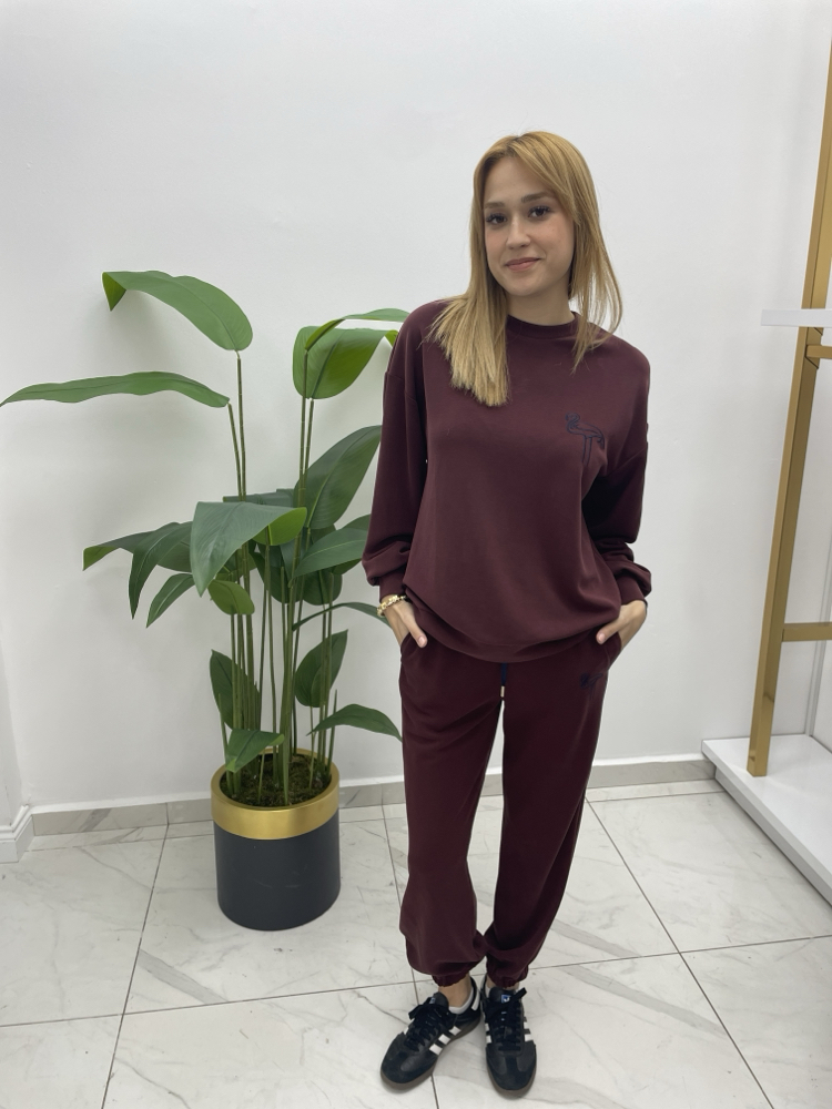 Arkası Desenli Eşofman Takımı 