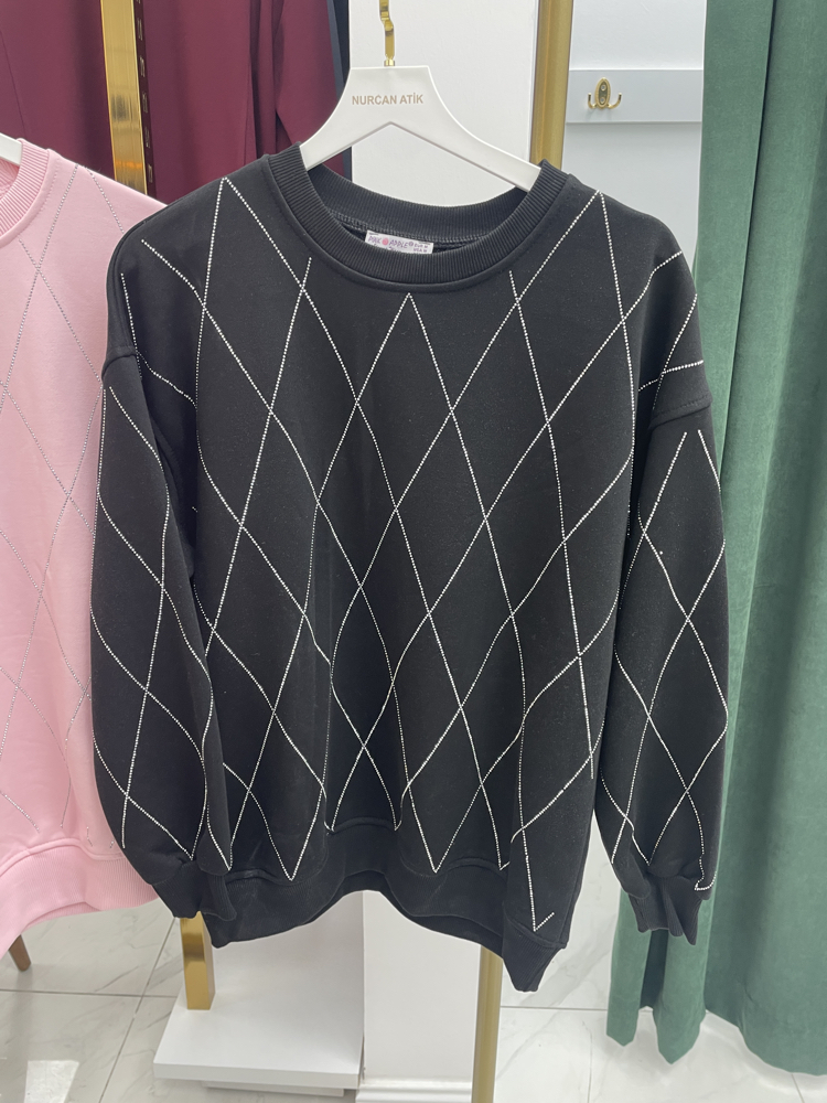 Taşlı Sweatshirt