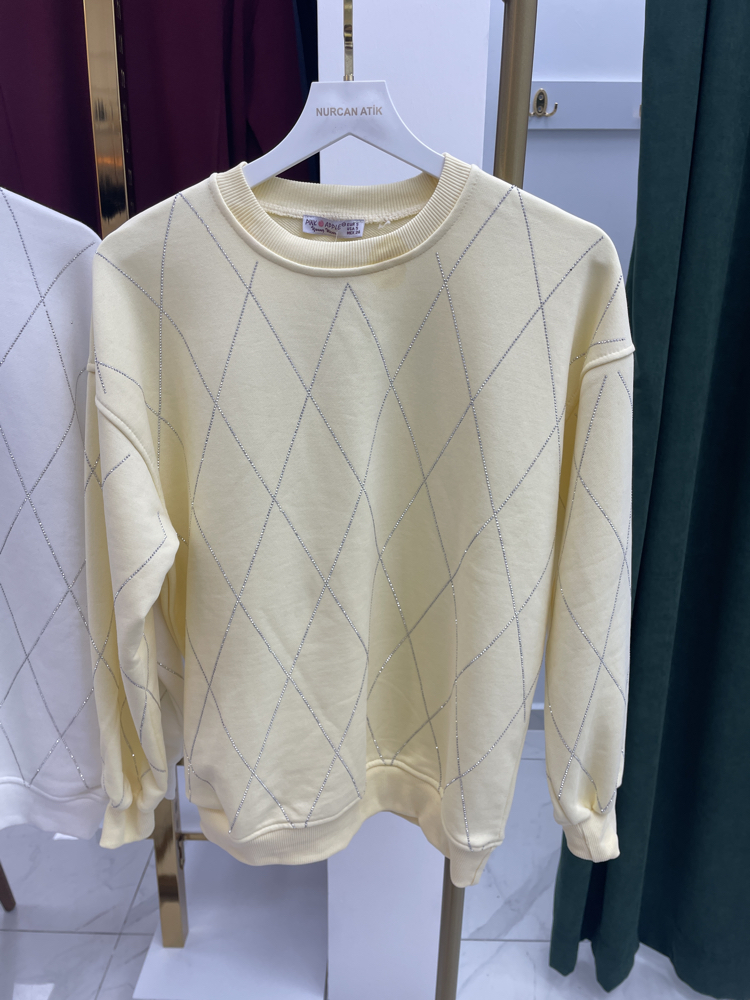 Taşlı Sweatshirt