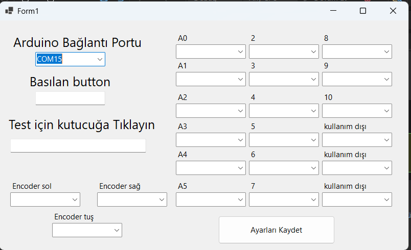 Arduino Uno CH340 buttonbox yazılımı (encoderli)