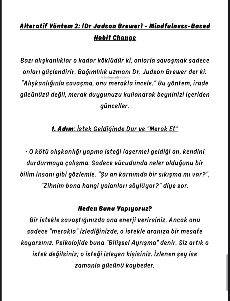Alışkanlık Değiştirme Rehberi