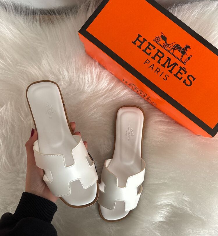 Hermes Beyaz İthal Kalite Terlik