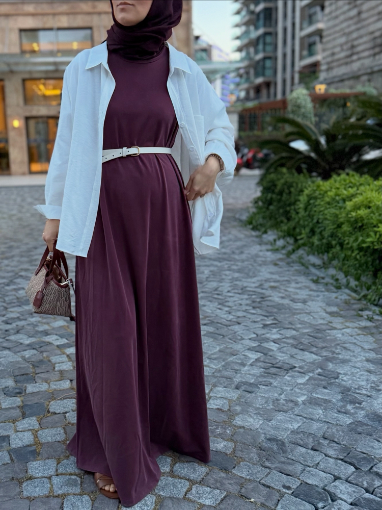 İçlik elbise bordo