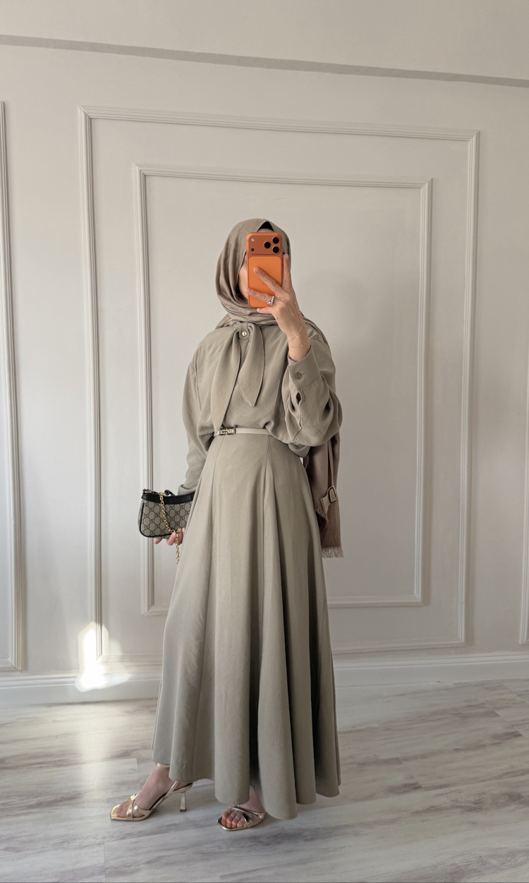 Fular yaka Modal Takım (vizon)