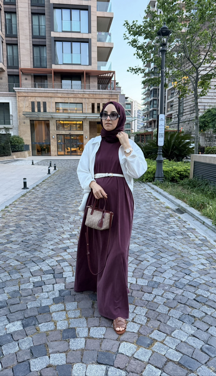 İçlik elbise bordo