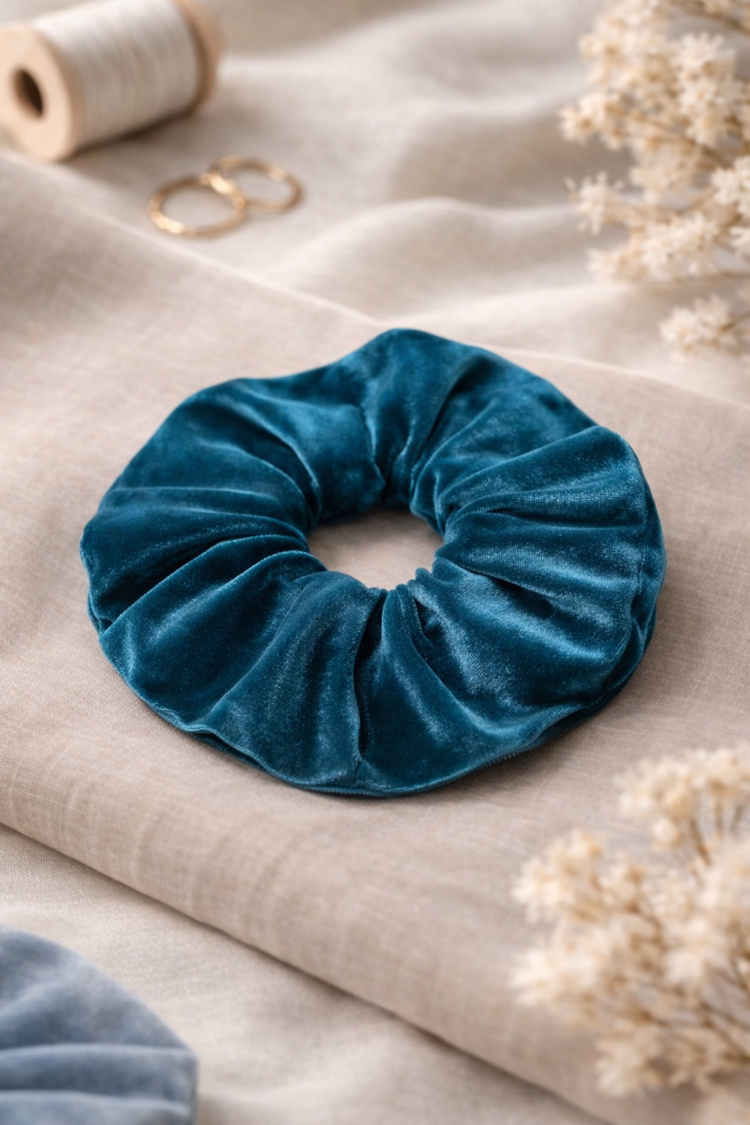 Kadife Saç Tokası – El Yapımı Dolgun Scrunchie | 8 Renk