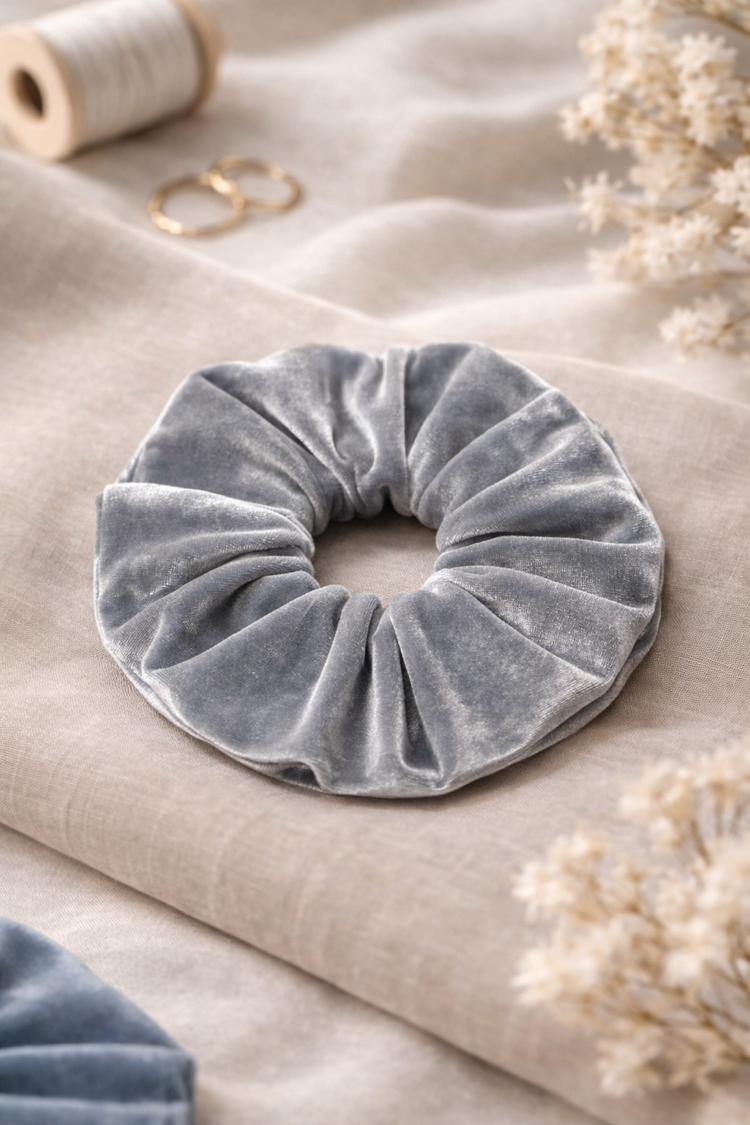 Kadife Saç Tokası – El Yapımı Dolgun Scrunchie | 8 Renk