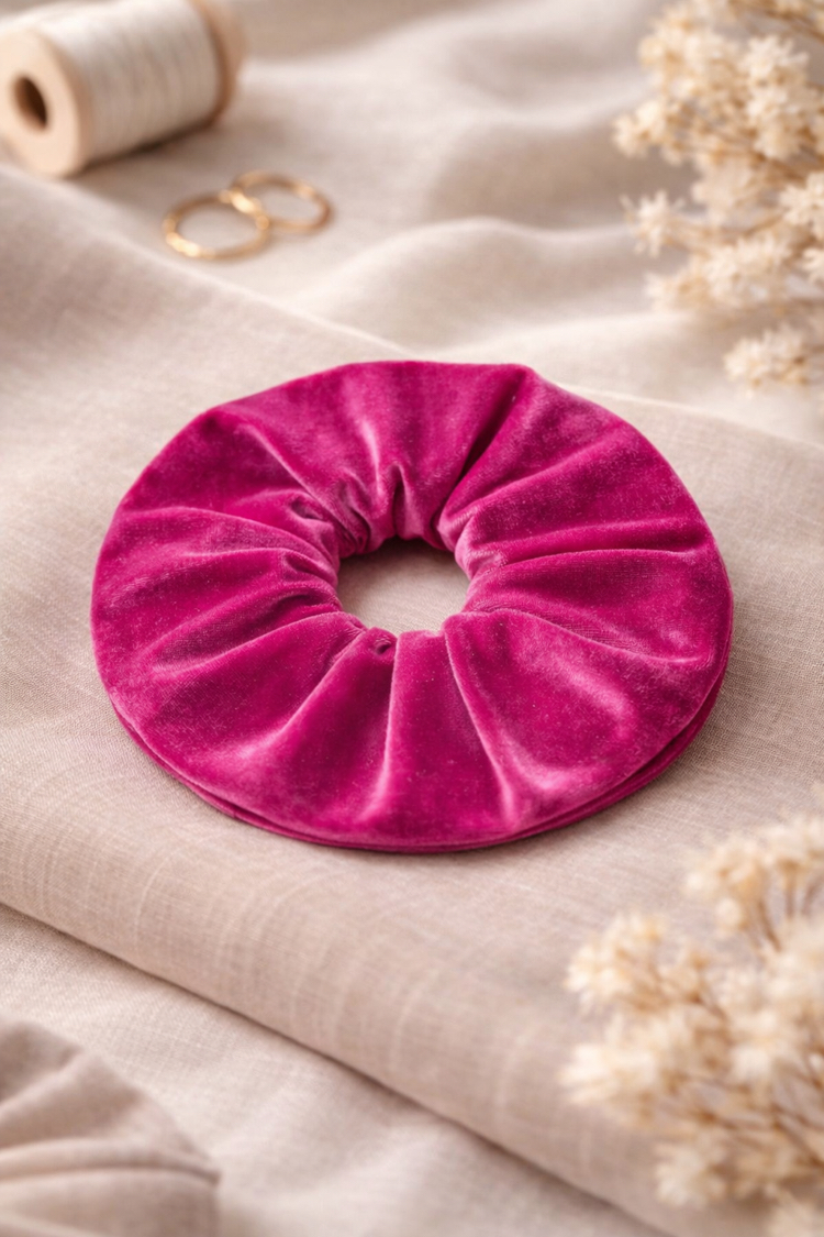 Kadife Saç Tokası – El Yapımı Dolgun Scrunchie | 8 Renk