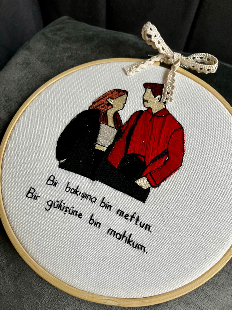 Sevgililer Günü Özel Nakış Pano