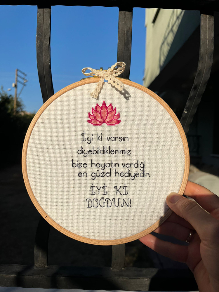 Lotuslu Doğum Günü Hediye Pano