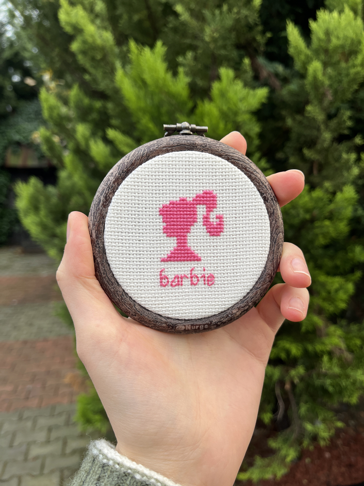 Barbie Kanaviçe Kasnak Pano