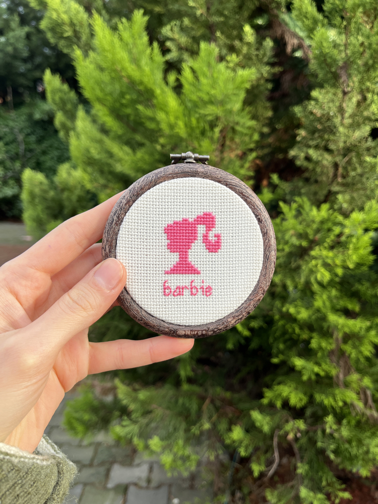 Barbie Kanaviçe Kasnak Pano