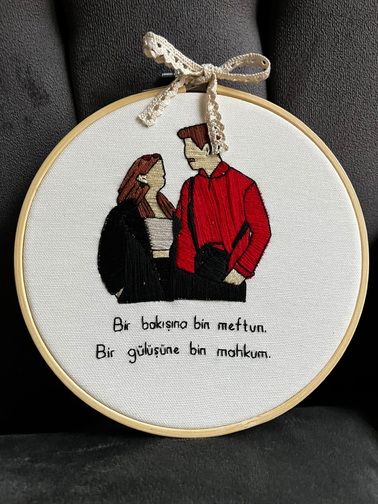 Sevgililer Günü Özel Nakış Pano