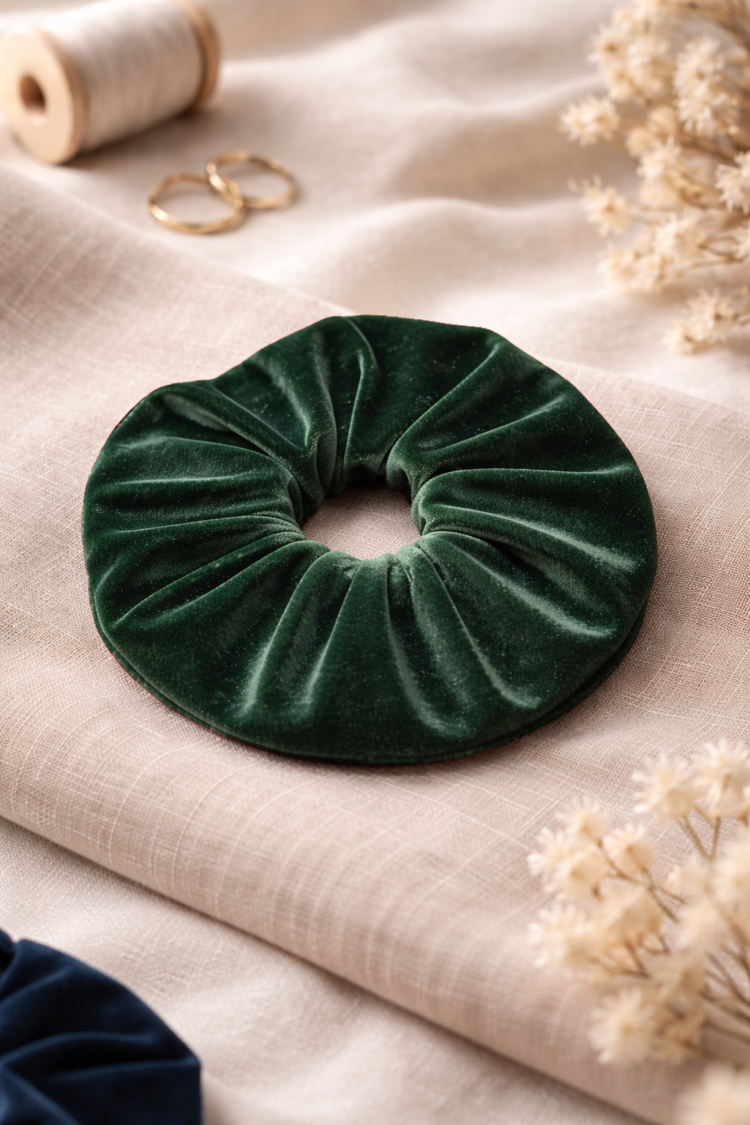 Kadife Saç Tokası – El Yapımı Dolgun Scrunchie | 8 Renk