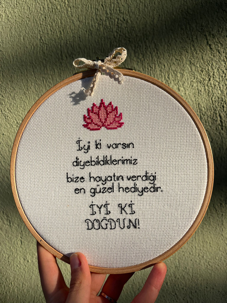 Lotuslu Doğum Günü Hediye Pano