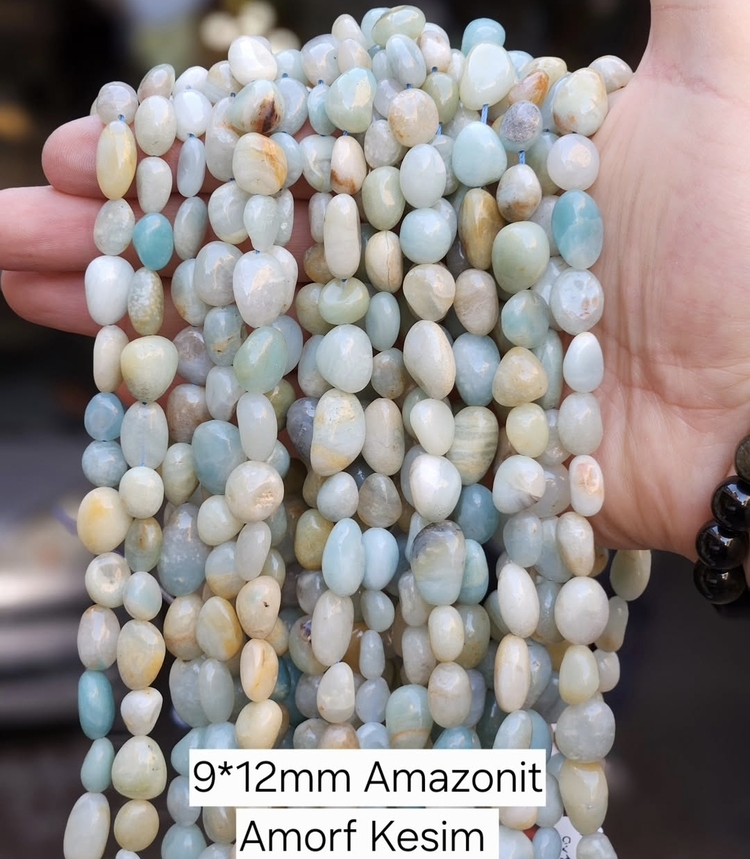 Amorf  Kesim  Amazonit Taşı Dize
