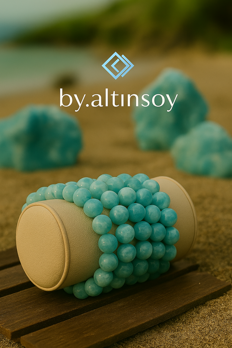 Premıum %100 Doğal Larimar Bileklik