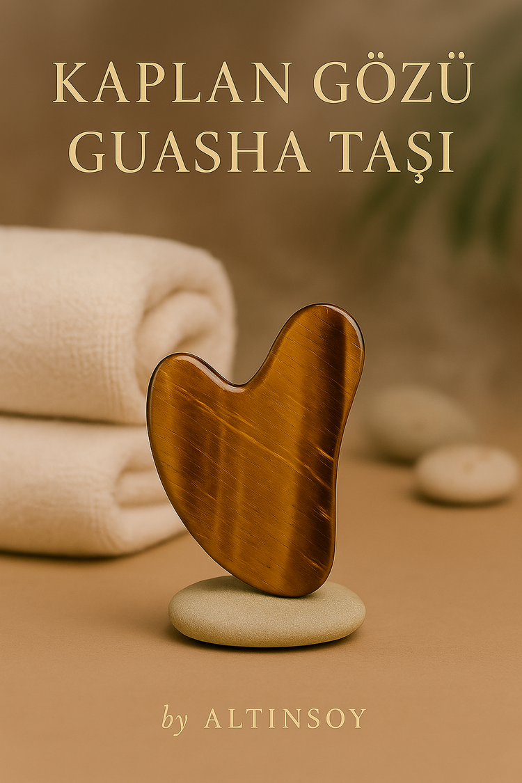 %100 Doğal Kaplan Gözü Guasha Taşı